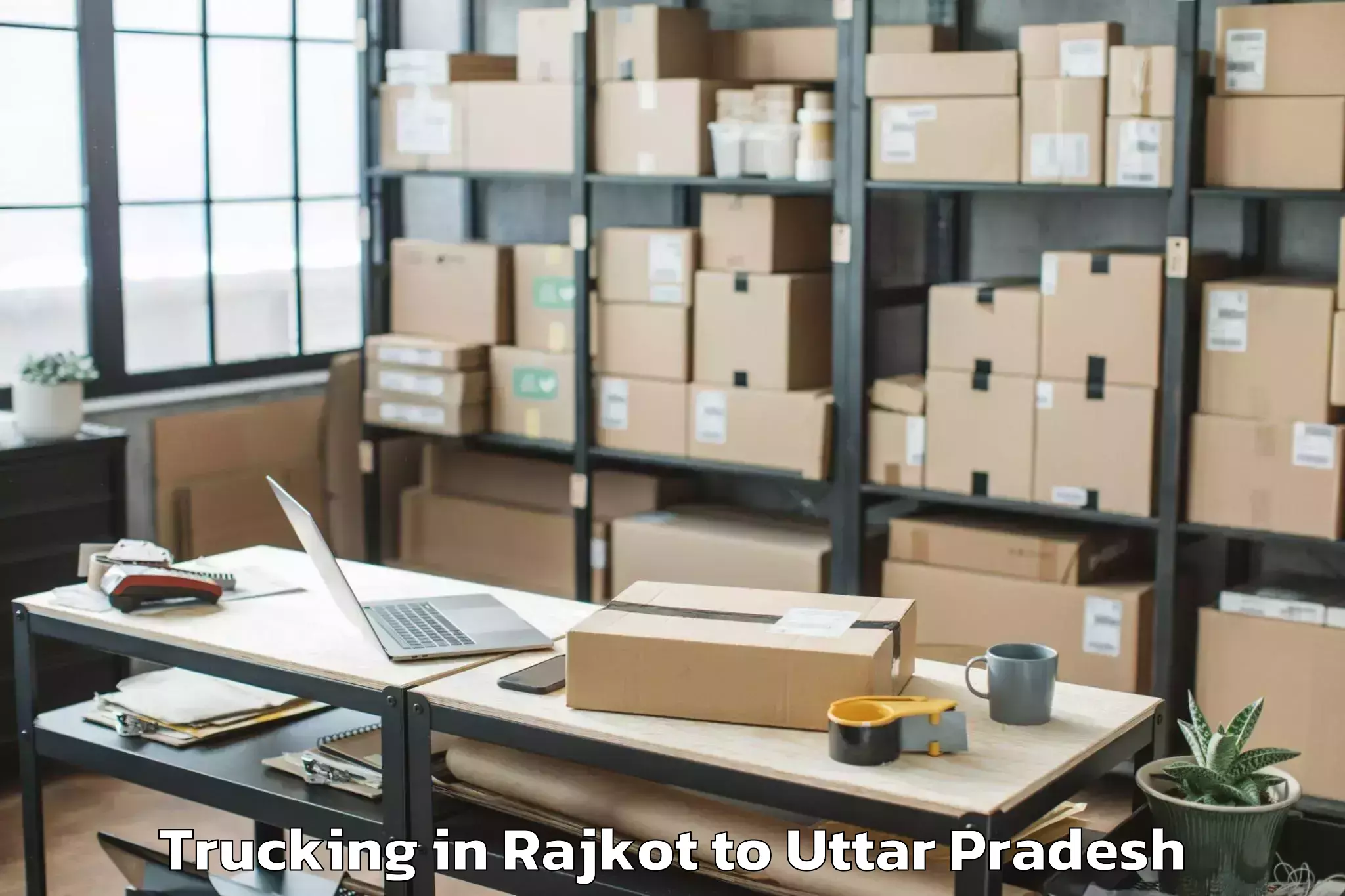 Book Rajkot to Bhadohi Trucking